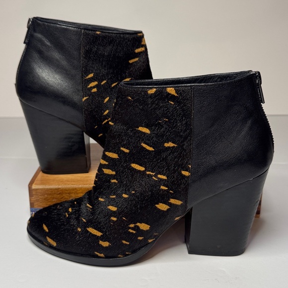 Cole Haan Grand Ambition Block Heel Calf Hair Upper Ankle Boots, Rodeo Western - Picture 2 of 16